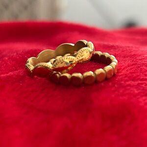 Atolea designer beachwear gold Ring Set size 5.5